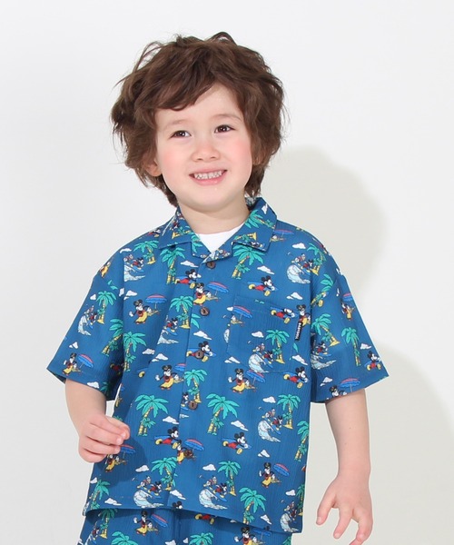 Disney（ディズニー）の「親子お揃い ディズニー リゾート柄シャツ 8265K (ボトム別売)（シャツ/ブラウス・キッズ・パープル/ネイビー・130cm/90cm/110cm/140cm/100cm）」の2枚目の写真