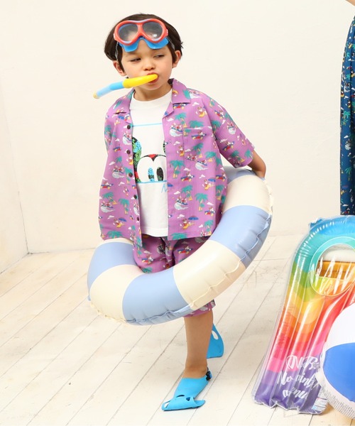 Disney（ディズニー）の「親子お揃い ディズニー リゾート柄シャツ 8265K (ボトム別売)（シャツ/ブラウス・キッズ・パープル/ネイビー・130cm/90cm/110cm/140cm/100cm）」の9枚目の写真