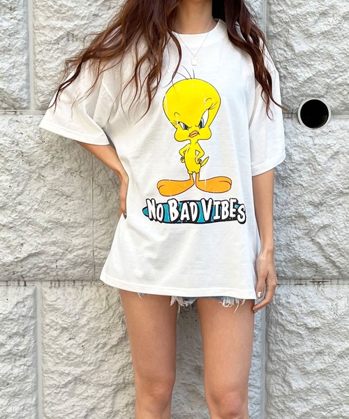 GLAMOROUS JANE（グラマラスジェーン）の「TWEETY（トゥイーティー）プリントTシャツ（Tシャツ/カットソー・レディース・オフホワイト/チャコールグレー/ブラック・FREE）」の22枚目の写真