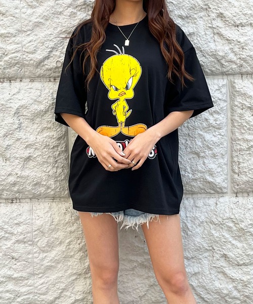 その他ブランド / TONI&GUY/Tweety/Tシャツ/--/コットン/YLW/総柄 TWEETY（トゥイーティー）プリントTシャツ（Tシャツ/カットソー