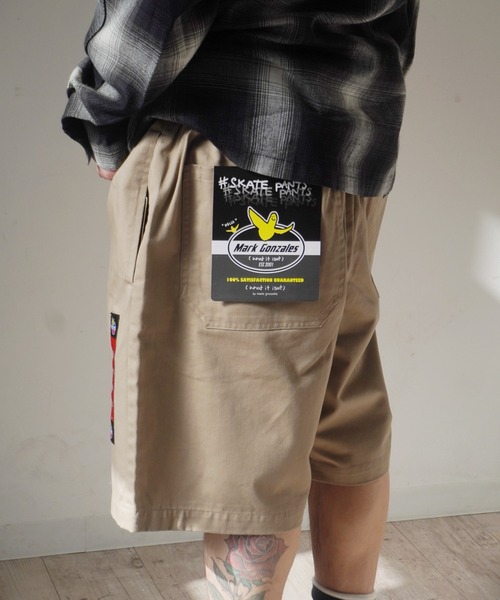 (What it isNt)ART BY MARKGONZALES(ワットイットイズント)の「【(What it isNt)ART BY MARKGONZALES / (ワットイットイズント) アートバイ マークゴンザレス 】 EAZY SKATE SHORTS ( ショートパンツ )(その他パンツ・メンズ・ブラック/ベージュ・M/L)」の11枚目の写真