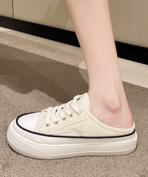 Vipoa（ヴィポア）の「スニーカーデザイン厚底スリッポン（スニーカー・レディース・ブラック/ホワイト・SMALL/MEDIUM/LARGE）」の9枚目の写真