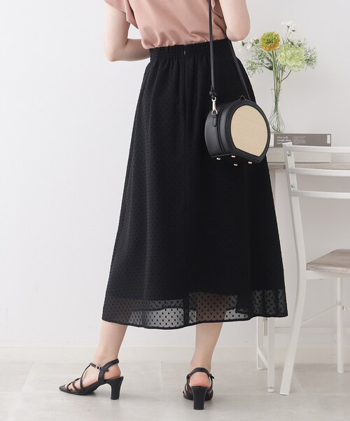 couture brooch(クチュールブローチ)の「◆ドットカットJQセミフレアースカート(スカート・レディース・アイボリー/ブラック/ピンク系・38/40/42)」の18枚目の写真