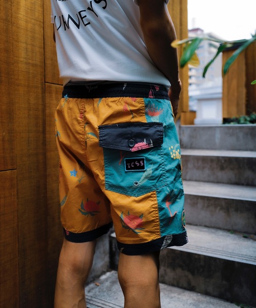 TCSS（ティーシーエスエス）の「BOARD SHORTS/Critical Slide(クリティカルスライド)TCSS総柄フラワープリントウエストゴムスイムボードショーツ サーフトランクス【水着】（水着・メンズ・その他1・30inch/32inch/34inch/28inch）」の13枚目の写真