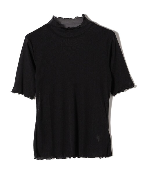 SHIPS(シップス)の「* 〈手洗い可能〉シアー メッシュ ハイネック ショート スリーブ◆(Tシャツ/カットソー・レディース・ブラック/アイボリー/ダークグレー・ONE SIZE)」の19枚目の写真