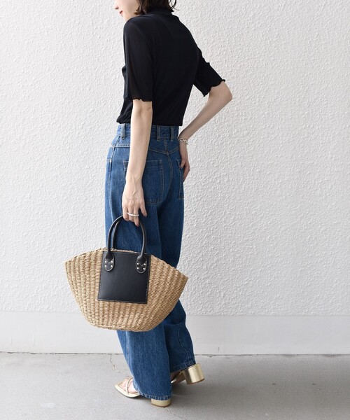 SHIPS(シップス)の「* 〈手洗い可能〉シアー メッシュ ハイネック ショート スリーブ◆(Tシャツ/カットソー・レディース・ブラック/アイボリー/ダークグレー・ONE SIZE)」の21枚目の写真