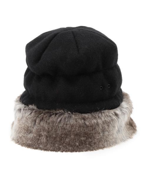 BEAMS BOY（ビームスボーイ）の「INFIELDER DESIGN×BEAMS BOY / ハリスツイード Boa Cap（キャップ・レディース・ブラック・ONE SIZE）」の2枚目の写真