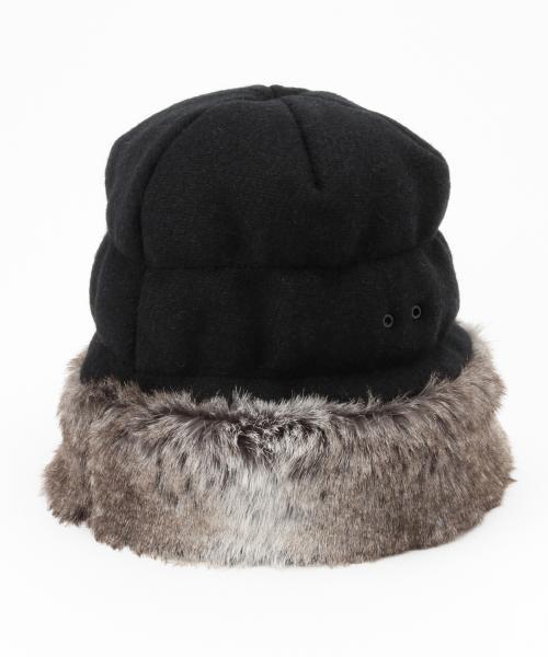 BEAMS BOY（ビームスボーイ）の「INFIELDER DESIGN×BEAMS BOY / ハリスツイード Boa Cap（キャップ・レディース・ブラック・ONE SIZE）」の7枚目の写真
