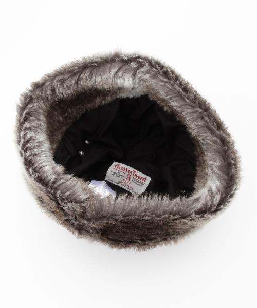 BEAMS BOY（ビームスボーイ）の「INFIELDER DESIGN×BEAMS BOY / ハリスツイード Boa Cap（キャップ・レディース・ブラック・ONE SIZE）」の5枚目の写真