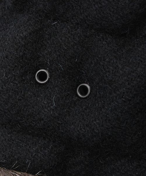 BEAMS BOY（ビームスボーイ）の「INFIELDER DESIGN×BEAMS BOY / ハリスツイード Boa Cap（キャップ・レディース・ブラック・ONE SIZE）」の6枚目の写真