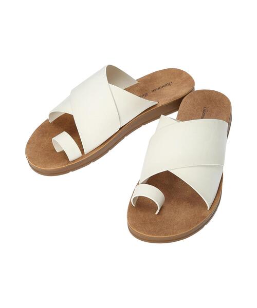 Samansa Mos2(サマンサ モスモス)の「サムリングクロスサンダル(サンダル・レディース・ブラック/ブラウン/オフホワイト・L/M)」の13枚目の写真