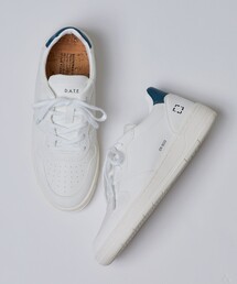 D.A.T.E.（デイト）の「D.A.T.E./デイト COURT-ECO VEGAN-WHITE-PETROL（スニーカー・レディース）」