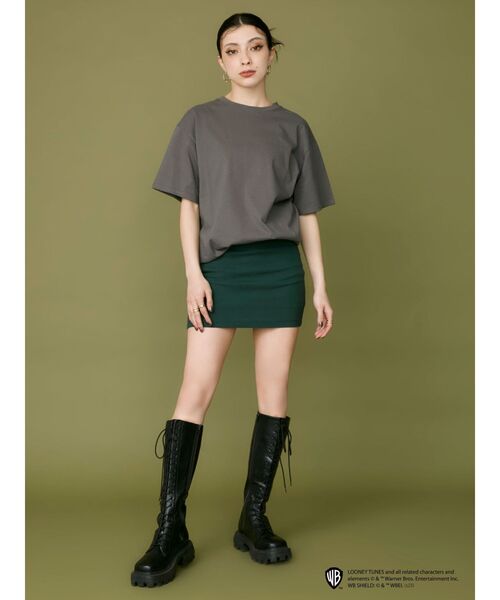 EVRIS（エヴリス）の「インナーストレッチタイトミニスカート（スカート・レディース・ホワイト/グリーン/ブラック・FREE）」の8枚目の写真