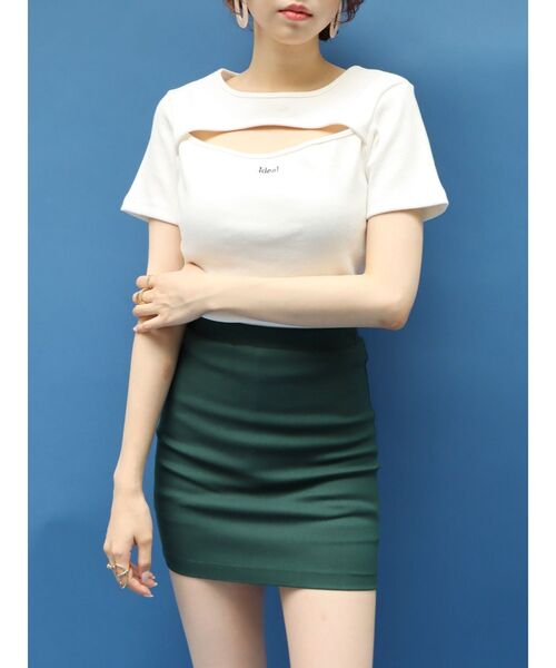 EVRIS（エヴリス）の「インナーストレッチタイトミニスカート（スカート・レディース・ホワイト/グリーン/ブラック・FREE）」の15枚目の写真