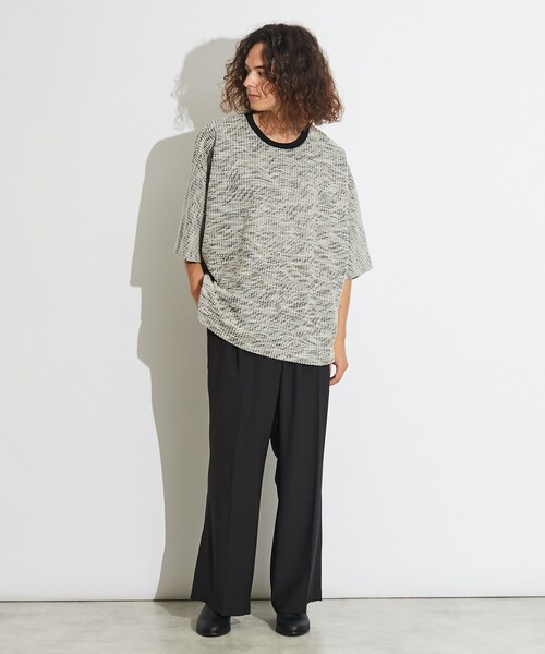 tk.TAKEO KIKUCHI（ティーケータケオキクチ）の「◆ツィードジャカード ムササビドルマンカットソー（Tシャツ/カットソー・メンズ・ブラック系3/ブラック系4/ブラック・88）」の18枚目の写真