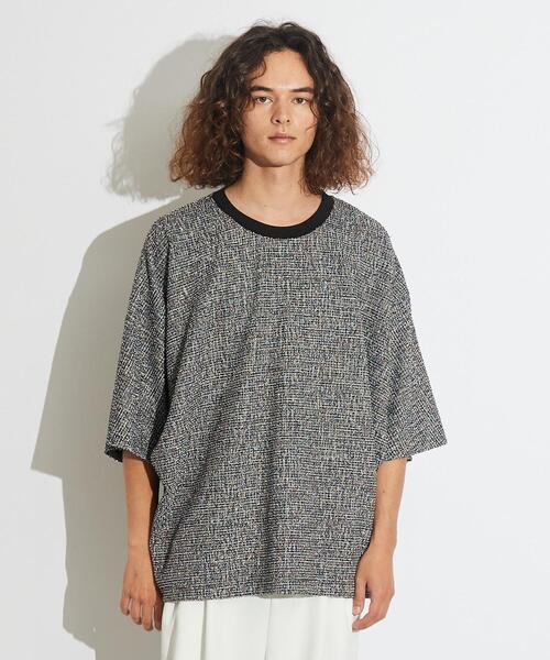 tk.TAKEO KIKUCHI（ティーケータケオキクチ）の「◆ツィードジャカード ムササビドルマンカットソー（Tシャツ/カットソー・メンズ・ブラック系3/ブラック系4/ブラック・88）」の15枚目の写真