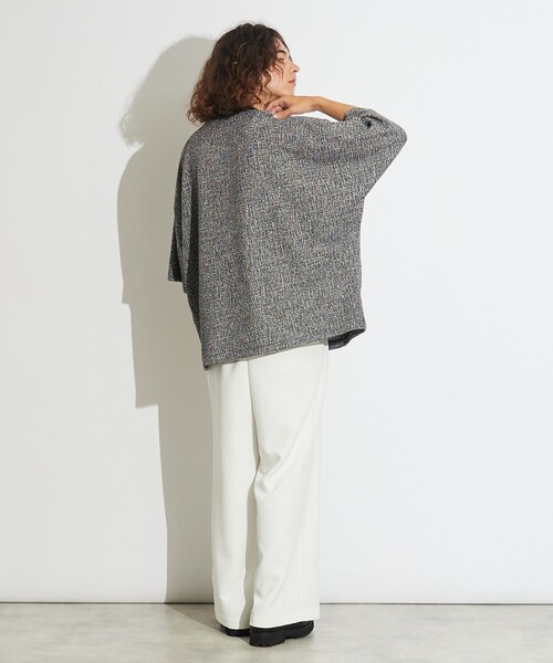 tk.TAKEO KIKUCHI（ティーケータケオキクチ）の「◆ツィードジャカード ムササビドルマンカットソー（Tシャツ/カットソー・メンズ・ブラック系3/ブラック系4/ブラック・88）」の10枚目の写真