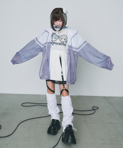 WEGO(ウィゴー)の「WEGO/【一部店限定】シアーウィンドブレーカー(ナイロンジャケット・レディース・グレー・FREE)」の4枚目の写真