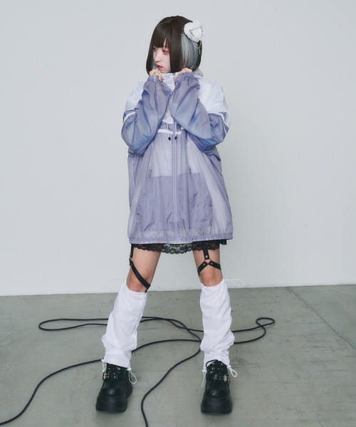 WEGO(ウィゴー)の「WEGO/【一部店限定】シアーウィンドブレーカー(ナイロンジャケット・レディース・グレー・FREE)」の8枚目の写真