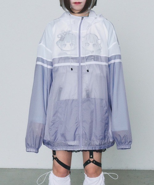 WEGO(ウィゴー)の「WEGO/【一部店限定】シアーウィンドブレーカー(ナイロンジャケット・レディース・グレー・FREE)」の10枚目の写真