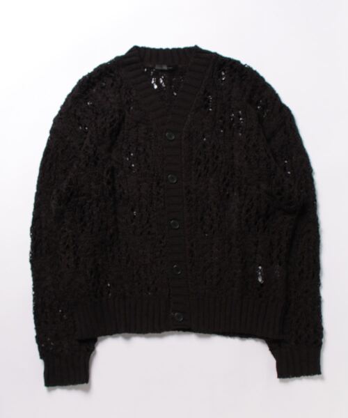 Bling Leads（ブリングリーズ）の「【Bl】【Bling leads】レース編みＶネックニットカーディガン（カーディガン/ボレロ・レディース・ダークオレンジ/ブラック/ブルーグレー・LARGE/MEDIUM）」の10枚目の写真