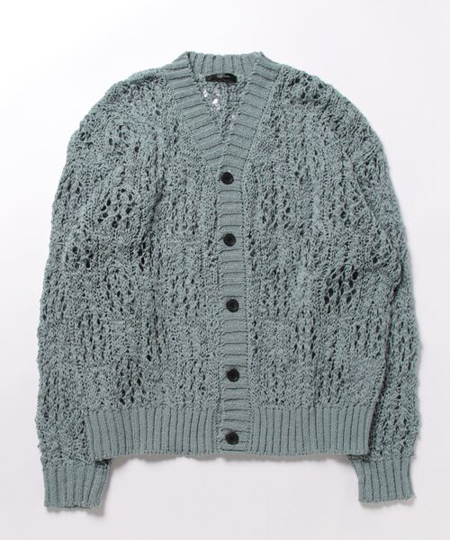 Bling Leads（ブリングリーズ）の「【Bl】【Bling leads】レース編みＶネックニットカーディガン（カーディガン/ボレロ・レディース・ダークオレンジ/ブラック/ブルーグレー・LARGE/MEDIUM）」の12枚目の写真