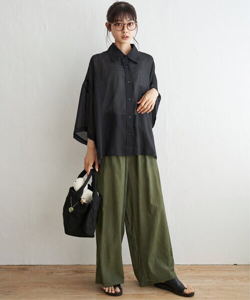 LBC（エルビーシー）の「エアプリーツイージーパンツ（その他パンツ・レディース・ベージュ/ブラック/グリーン系その他・M/L）」の5枚目の写真