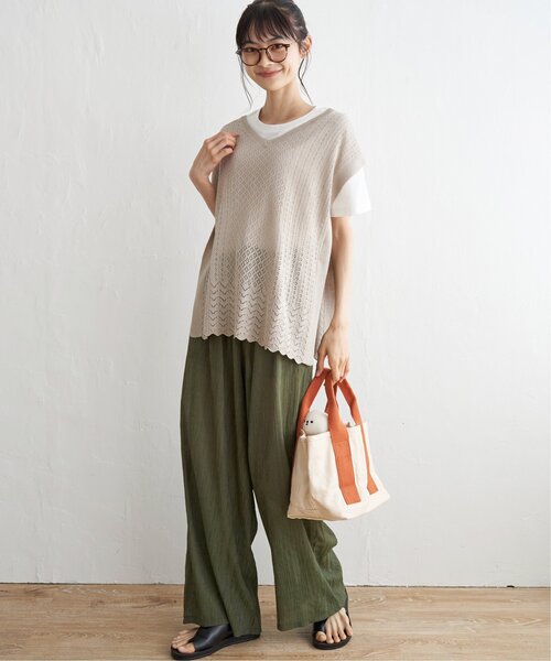 LBC（エルビーシー）の「エアプリーツイージーパンツ（その他パンツ・レディース・ベージュ/ブラック/グリーン系その他・M/L）」の6枚目の写真