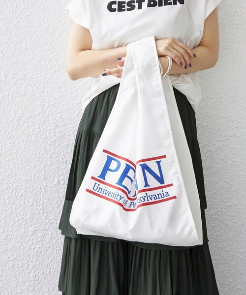 SHIPS(シップス)の「カレッジ エコ バッグ ◇(エコバッグ/サブバッグ・レディース・ライトホワイト/ホワイト・ONE SIZE)」の11枚目の写真