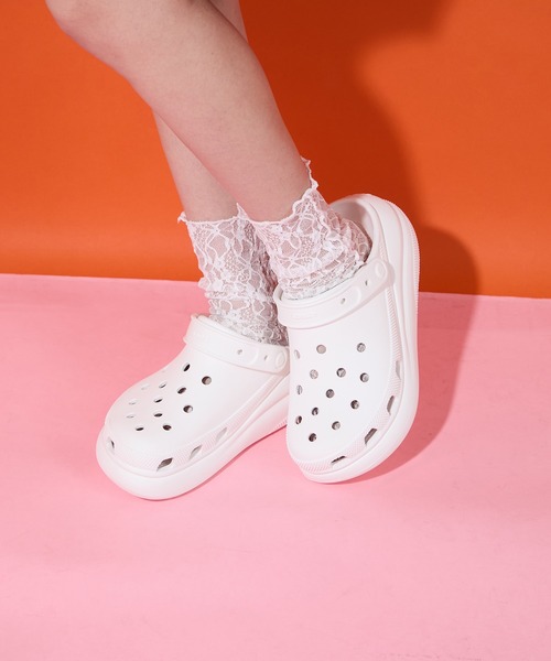 crocs(クロックス)の「【Crocs】Classic Crush Clog クラシッククラッシュクロッグ 厚底(サンダル・レディース・ホワイト/ベージュ/ブラック/ピンク/ミント・23cm/25/22cm/24cm/25cm)」の13枚目の写真