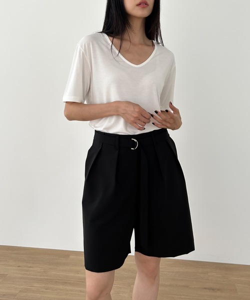 Didot.showroom(ディドット ショールーム)の「シルクタッチUネックT(Tシャツ/カットソー・レディース・ブラック/ブラウン/ミント/ライトグレー/イエロー/ホワイト・FREE)」の11枚目の写真