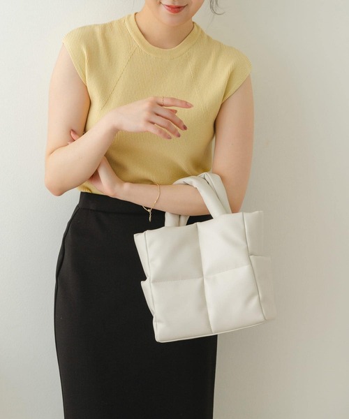 RODE SKO（ロデスコ）の「プチキルティングトートバッグ（トートバッグ・レディース・ブラック/アイボリー/イエロー系その他・ONE）」の10枚目の写真