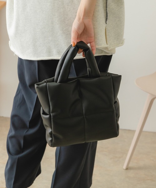 RODE SKO（ロデスコ）の「プチキルティングトートバッグ（トートバッグ・レディース・ブラック/アイボリー/イエロー系その他・ONE）」の7枚目の写真