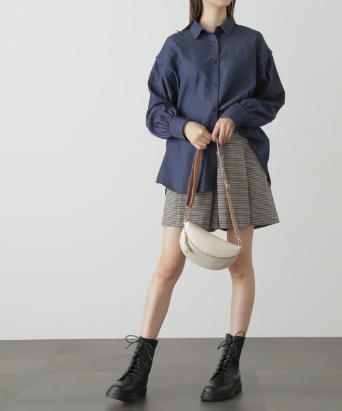 FREE'S MART（フリーズマート）の「◆タックキュロットパンツ（その他パンツ・レディース・ブラック/ベージュ系その他/ベージュ/モカ・SMALL/MEDIUM）」の7枚目の写真