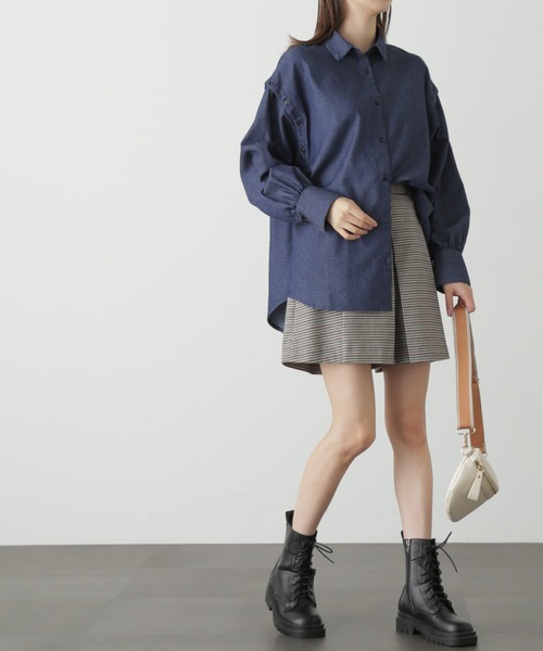 FREE'S MART（フリーズマート）の「◆タックキュロットパンツ（その他パンツ・レディース・ブラック/ベージュ系その他/ベージュ/モカ・SMALL/MEDIUM）」の8枚目の写真