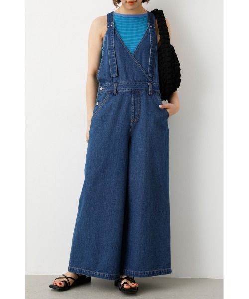 RODEO CROWNS WIDE BOWL（ロデオクラウンズワイドボウル）の「カシュクールルーズサロペット（つなぎ/オールインワン・レディース・ブルー/ブラウン/ブラック・FREE）」の9枚目の写真