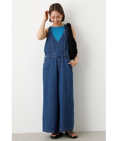 RODEO CROWNS WIDE BOWL（ロデオクラウンズワイドボウル）の「カシュクールルーズサロペット（つなぎ/オールインワン・レディース・ブルー/ブラウン/ブラック・FREE）」の10枚目の写真