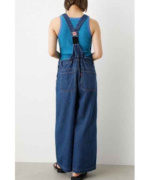 RODEO CROWNS WIDE BOWL（ロデオクラウンズワイドボウル）の「カシュクールルーズサロペット（つなぎ/オールインワン・レディース・ブルー/ブラウン/ブラック・FREE）」の12枚目の写真