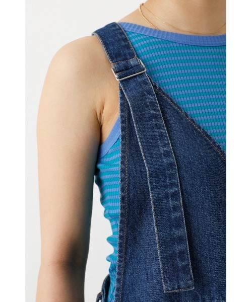 RODEO CROWNS WIDE BOWL（ロデオクラウンズワイドボウル）の「カシュクールルーズサロペット（つなぎ/オールインワン・レディース・ブルー/ブラウン/ブラック・FREE）」の13枚目の写真