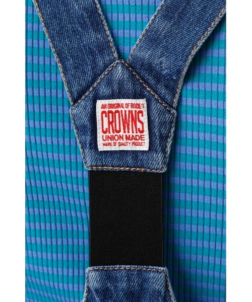 RODEO CROWNS WIDE BOWL（ロデオクラウンズワイドボウル）の「カシュクールルーズサロペット（つなぎ/オールインワン・レディース・ブルー/ブラウン/ブラック・FREE）」の14枚目の写真