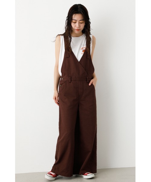 ROKU つなぎ　オールインワン　ロンパース　ブラウン ROKU つなぎオールインワンロンパースブラウン