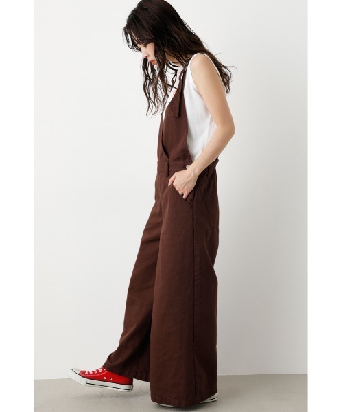 RODEO CROWNS WIDE BOWL（ロデオクラウンズワイドボウル）の「カシュクールルーズサロペット（つなぎ/オールインワン・レディース・ブルー/ブラウン/ブラック・FREE）」の18枚目の写真