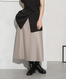NANO universe | 圧縮ウールフレアスカート(セットアップ可）(スカート)