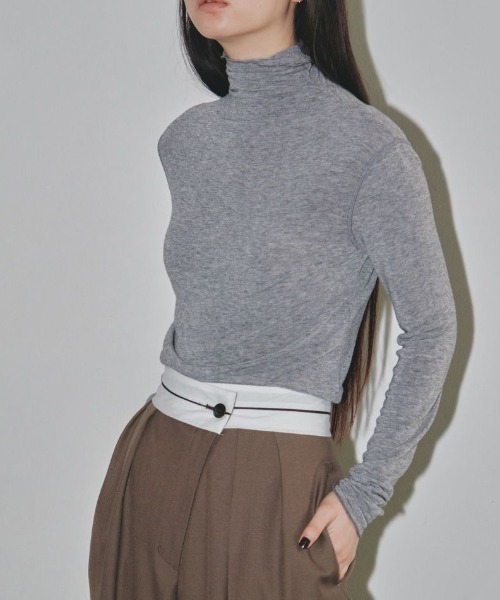 TODAYFULトゥデイフル チュールリブブラウス トップス TODAYFUL - TODAYFUL チュールリブブラウスの通販 by sia's shop