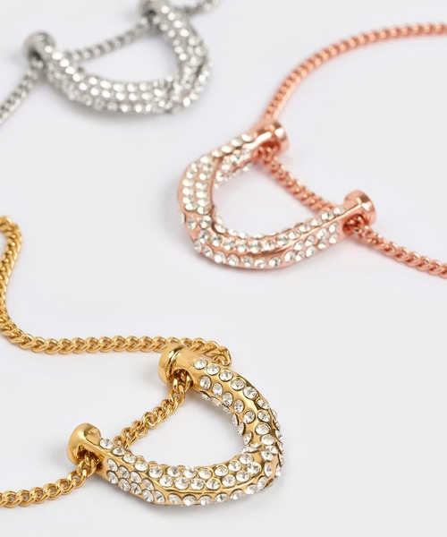 CHARLES & KEITH（チャールズ & キース）の「Gabine ガビーヌ スワロフスキークリスタルネックレス（ネックレス・レディース・シルバー/ゴールド系その他/ゴールド・FREE）」の14枚目の写真