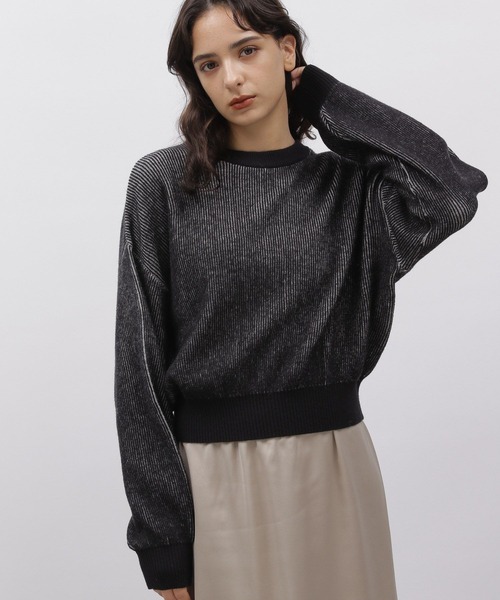 LAKOLE（ラコレ）の「配色アゼプルオーバー / 977356（ニット/セーター・レディース・ブラック/ライトイエロー/ブルー/ベージュ・SMALL/MEDIUM）」の2枚目の写真