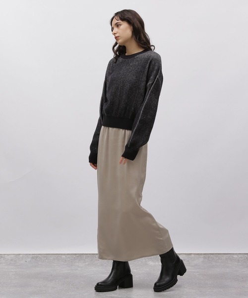 LAKOLE（ラコレ）の「配色アゼプルオーバー / 977356（ニット/セーター・レディース・ブラック/ライトイエロー/ブルー/ベージュ・SMALL/MEDIUM）」の5枚目の写真