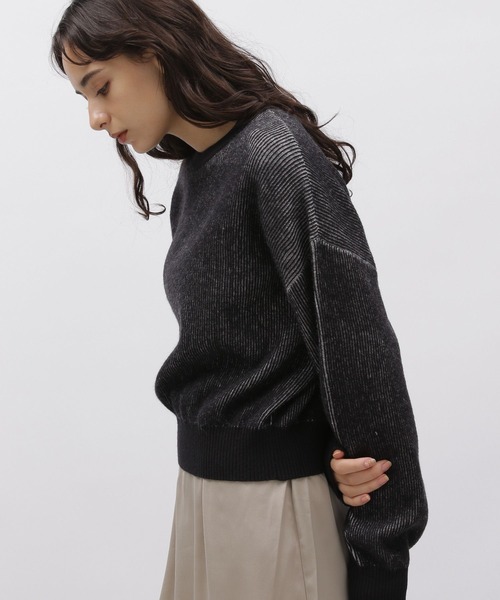 LAKOLE（ラコレ）の「配色アゼプルオーバー / 977356（ニット/セーター・レディース・ブラック/ライトイエロー/ブルー/ベージュ・SMALL/MEDIUM）」の7枚目の写真