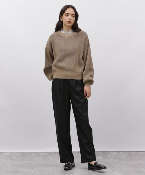 LAKOLE（ラコレ）の「配色アゼプルオーバー / 977356（ニット/セーター・レディース・ブラック/ライトイエロー/ブルー/ベージュ・SMALL/MEDIUM）」の8枚目の写真