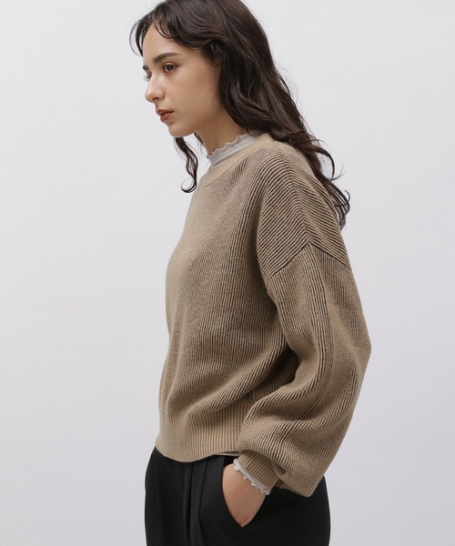 LAKOLE（ラコレ）の「配色アゼプルオーバー / 977356（ニット/セーター・レディース・ブラック/ライトイエロー/ブルー/ベージュ・SMALL/MEDIUM）」の9枚目の写真